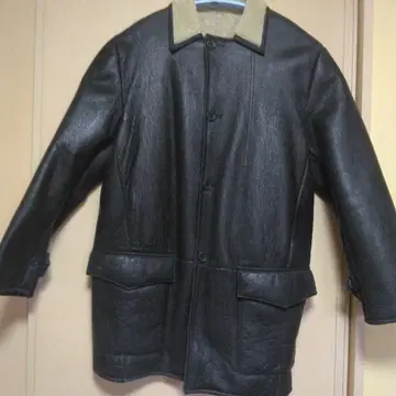 NAUTICA 가죽 (천연 가죽) 롱 자켓 블랙