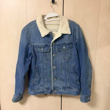 데님 자켓 쉘파 카라 부착 M 사이즈