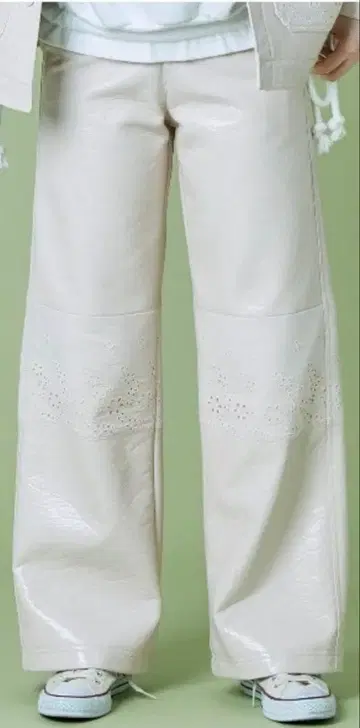 리틀 써니바이트 가죽 팬츠 스트레이트 팬츠