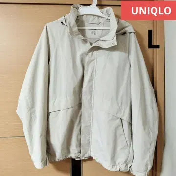 새상품급 UNIQLO 윈드프루프 스탠드 블루종 L