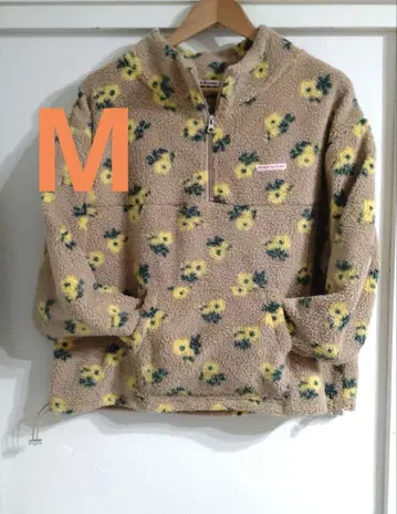 [ 새상품 ] 시마무라 ayano 꽃무늬 보아 하프 지퍼 M 사이즈