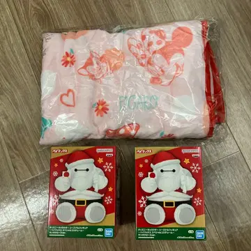 베이맥스 산타클로스 피규어 2개 & 미니 초 BIG 플란넬 담요