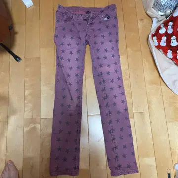 DECODED 핑크 별 패턴 스키니 팬츠 사이즈 7