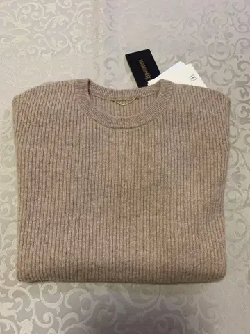 미사용 L'Appartement Cashemere Rib Knit 베이지