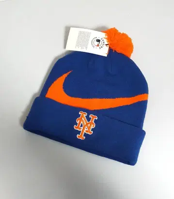 [ NIKE ] 뉴욕 메츠 니트 모자 캡 블루 & 오렌지