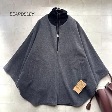 비어즐리 24AW 미사용품 울 판초 코트 차콜 그레이 방한