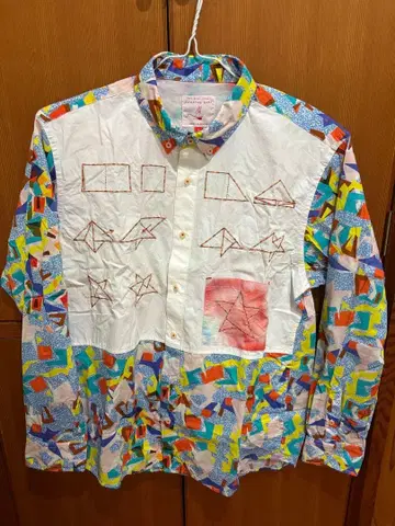 Kawatani 셔츠 L 사이즈 컬러풀 셔츠