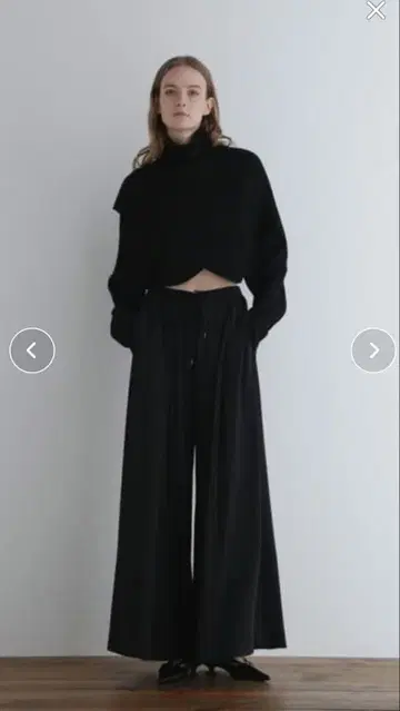 LE PHIL 컴팩트 개더 와이드 팬츠