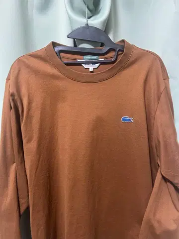 Lacoste 브라운 T셔츠 사이즈 4 (L) 롱티