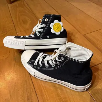 CONVERSE 하이컷 스니커즈 블랙 24cm