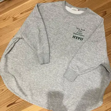 GOOD ROCK SPEED NYPD 맨투맨 그레이