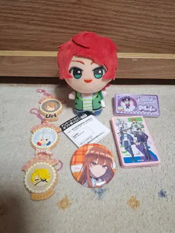 컬러풀 피치 SD 인형 캔 배지 키링