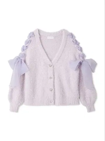 SNIDEL 룸웨어 리본 가디건 라벤더 할로윈