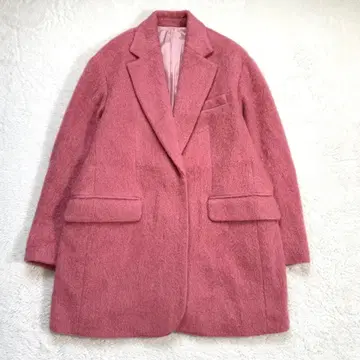 [ 새상품급 ] BEAUTY&YOUTH 샤기 빅 자켓 핑크 M