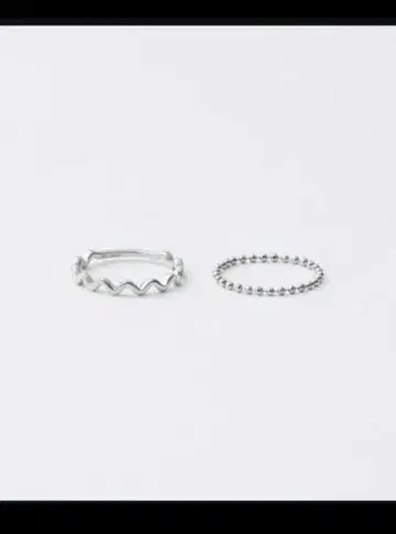 jouete 실버 반지 10호 2개 세트