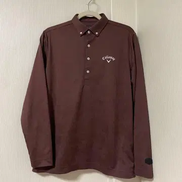 캘러웨이 버튼 다운 셔츠 L 브라운