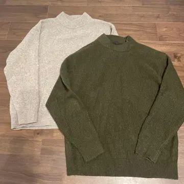 UNIQLO XL 리브 니트 스웨터 2색 세트