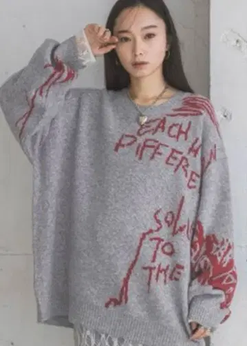 JEANASIS 7G 그래피티 로고 풀오버