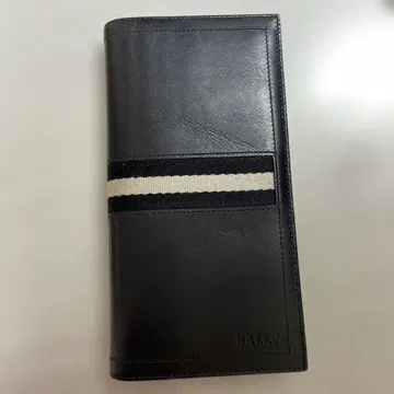 BALLY 남성용 이단 장지갑 블랙