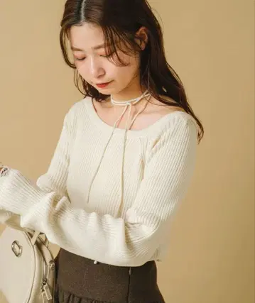 kastane 카스타네 데미지 리브 니트 풀오버 아이보리