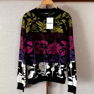 Desigual 꽃무늬 긴팔 니트 스웨터