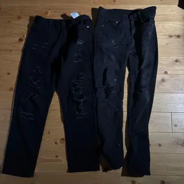 아담스 저글러 블랙 데미지 데님