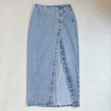 자라 ZARA 데님 스커트 프론트 슬릿 타이트 하이웨스트 XS