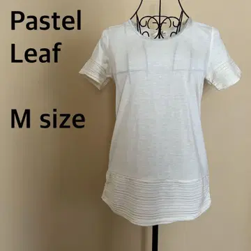 [ Pastel Leaf ] 반팔 T셔츠/목 라메/반짝이/시스루