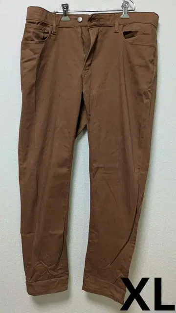 브라운 슬림핏 팬츠 XL