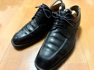 Santoni U칩 가죽 신발 81/2 가죽 신발 비즈니스 블랙