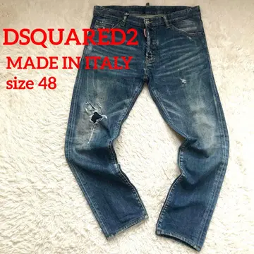 다크 네이비 디스퀘어드 DSQUARED2 데미지 가공 데님 스트레치