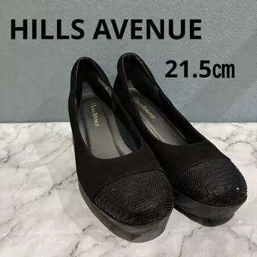 HILLS AVENUE 블랙 스웨이드 펌프스 21.5cm
