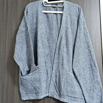 BEAMS 남성용 블루 그레이 가디건 L