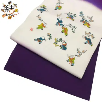 MO-3563 나고야 오비 시오제 작가물 당자 제비꽃색