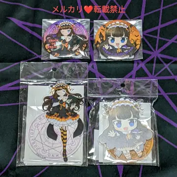 프리파라 아로마 가르마게돈 할로윈 아크릴 스탠드 캔뱃지 4점