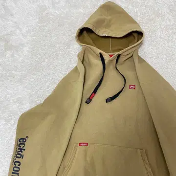 [레어] 에코 리미티드 후드티 암 로고 XL 베이지 속기모