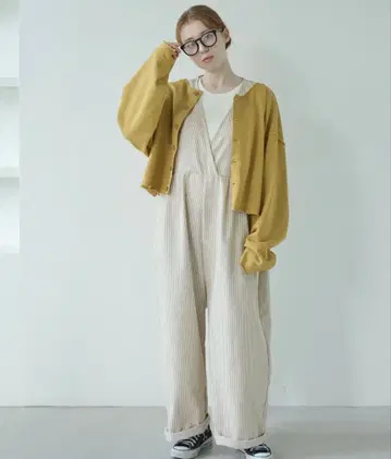 Crisp V넥 데님 살로펫