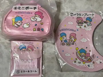 산리오 뽑기 키키라라 거울 & 빗 미니 파우치 멜라민 플레이트