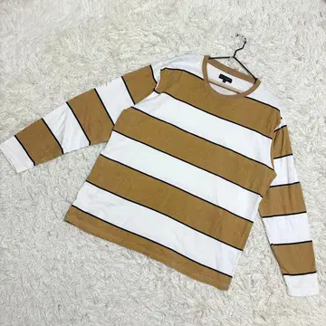 Contribe 보더 t셔츠 뚱뚱한 코튼 캐주얼 (2L)