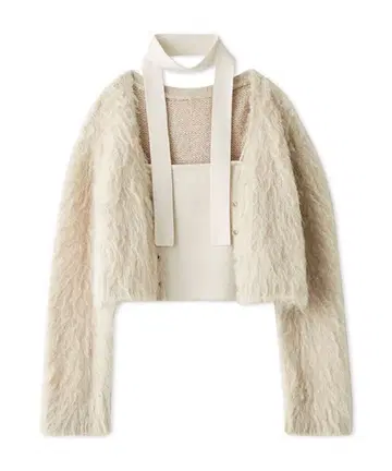 스나이델 스카프 포함 니트 앙상블