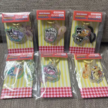 [미개봉 새상품] 산리오 아메리칸 다이너 찰랑찰랑 참 6종 세트