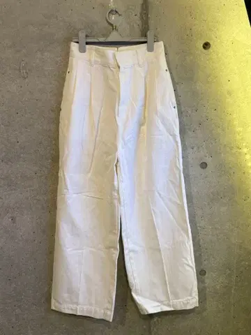 anuans 화이트 와이드 팬츠