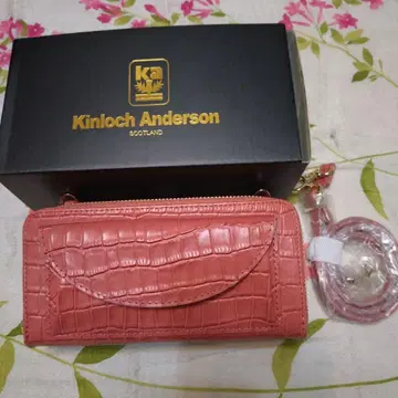 영국 킨록 앤더슨 로얄 가죽 지갑 코랄 핑크