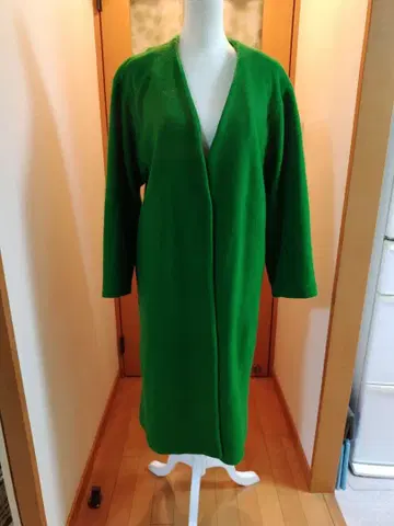 쇼콜라피네 로브 그린 롱 코트