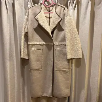 w closet 롱 코트 보아 무스탕