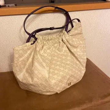 GHERARDINI 로고 크림색 토트백