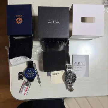 WIRED와 ALBA 손목시계 부품 있음 초침 약간 정크