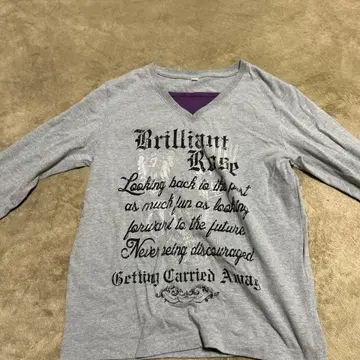 Brilliant Rose 긴팔 T셔츠 그레이