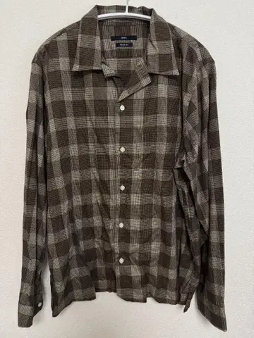 SHIPS 긴팔 셔츠 브라운 계열 체크