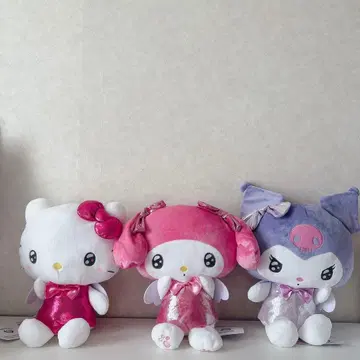 산리오 봉제 인형 마이멜로디 쿠로미 키티 3체 세트